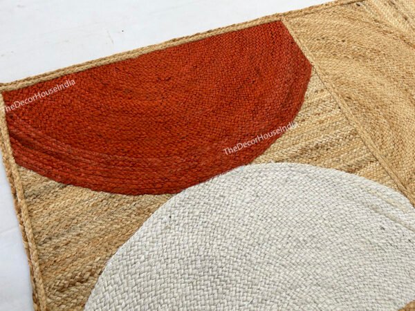 Handmade Jute Rug, Terracotta Jute Rug, 3 x 9 Feet - Image 2