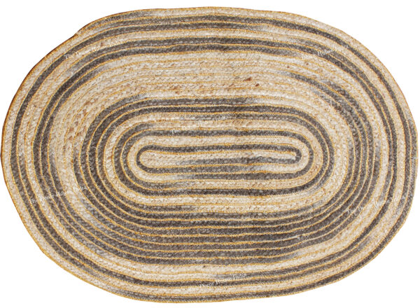 Handmade Jute Rug, Oval shape rug, 4x6 Feet - Image 2