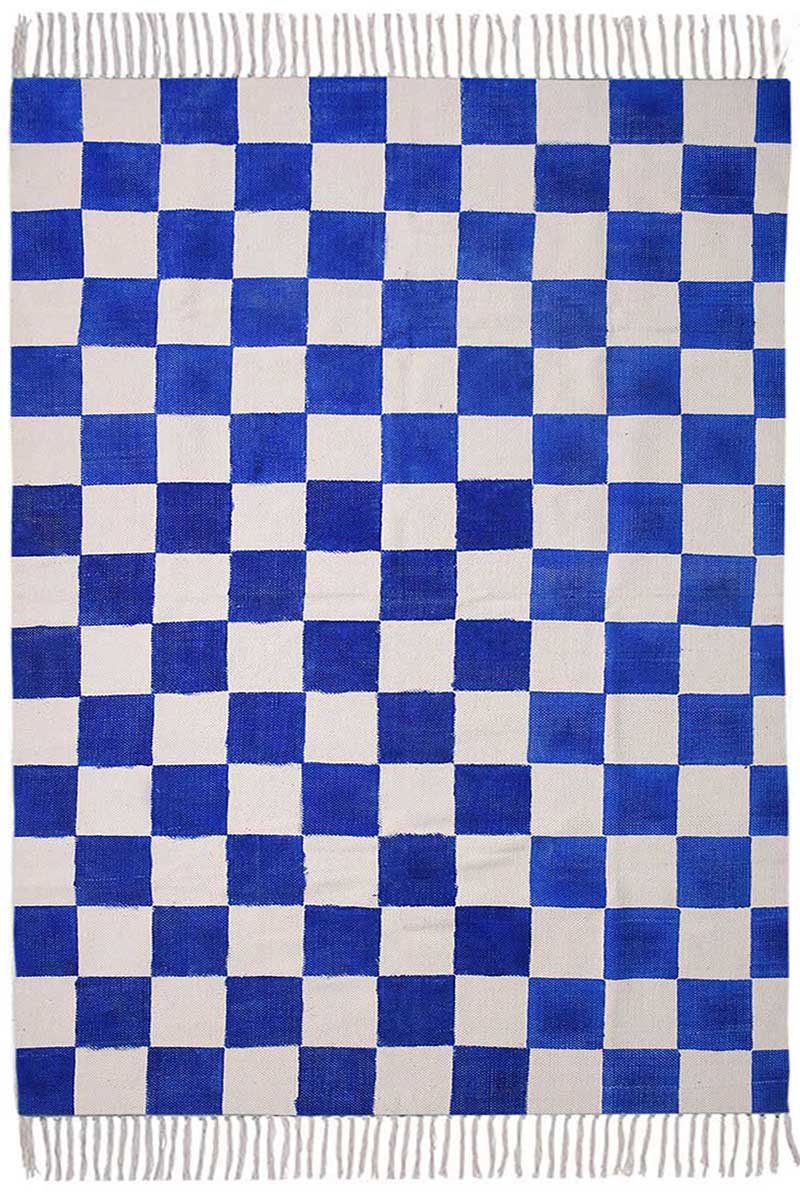 Unmatched Blue RUG | Hand Block Printed Cotton 3X5 Rug