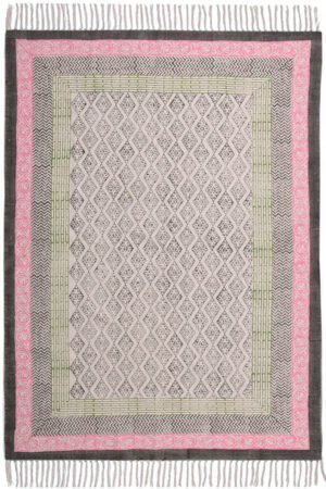Premium Hand Block Printed Cotton 4X6 Rug