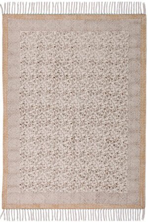 Hand Block Printed Traditional 4x6 Area Rug