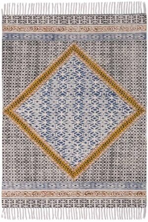 3X5 Geometric Diamond Rug – Elegant Artisan Design