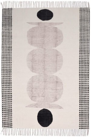 Abstract Dhurrie | Premium Block Printed Washable 4x6 Rug
