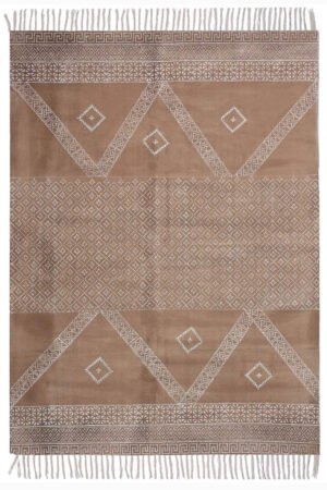 Terracotta Tribal Rug - Luxury Geometric 4x6 Rug