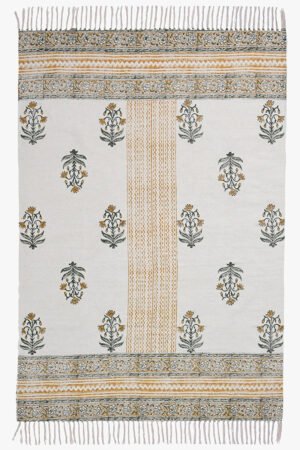 Floral Rug - Hand Block Printed Rug | best area rugs 2026