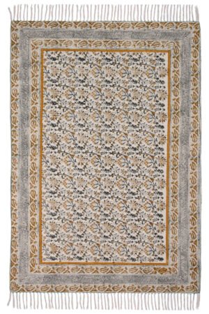 Floral Hand Block Printed Rug | Best Area Rug 2026