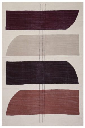 Luxury Hand Block Printed Rug – Earthy Stripe 4x6 Rug