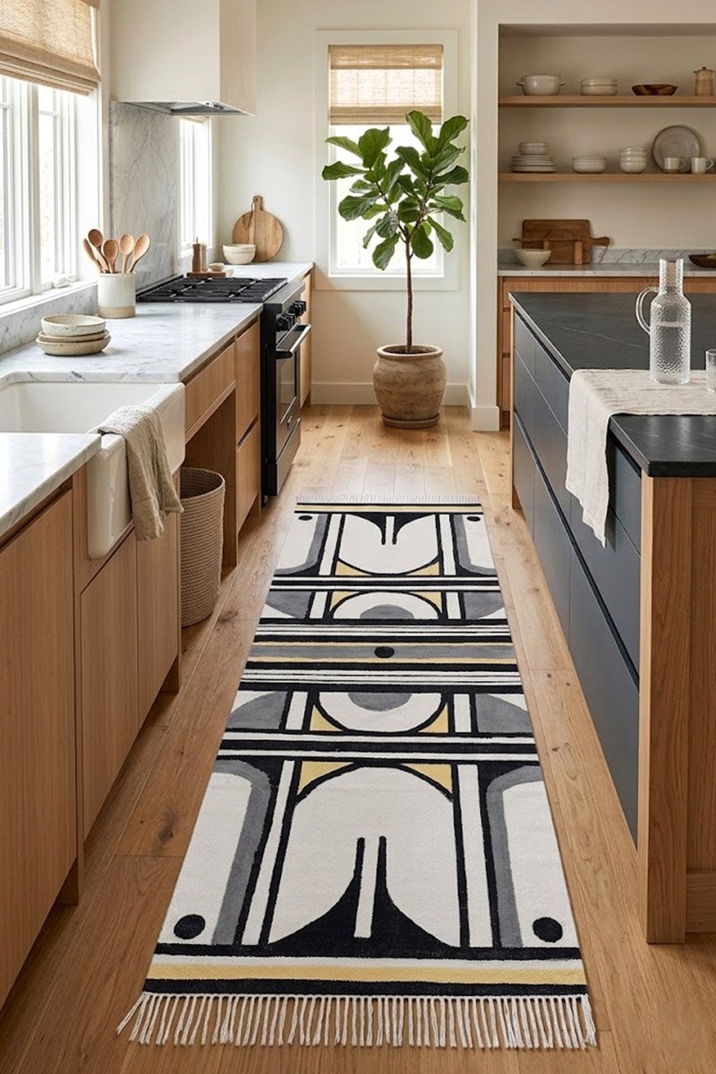 Premium Hand Block Printed Runner Rug - Image 2