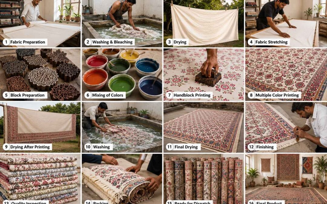 How Handmade Cotton Block Printed Rugs Are Manufactured