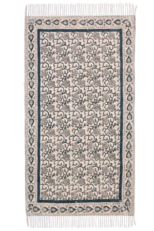 Luxury floral runner rug with elegant border for hallway décor Neutral floral hallway runner rug with intricate vintage pattern Premium floral kitchen runner rug in soft beige and blue tones