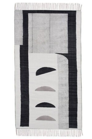 Premium Handmade Geometric Runner Rug - Elegant Modern Decor