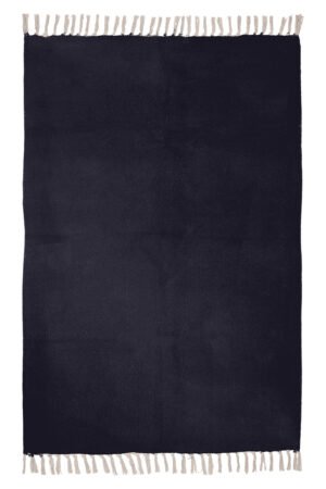 Luxury solid area rug with minimalist modern styling Contemporary dark tone area rug for modern interiors Soft woven minimalist rug with decorative fringe edges