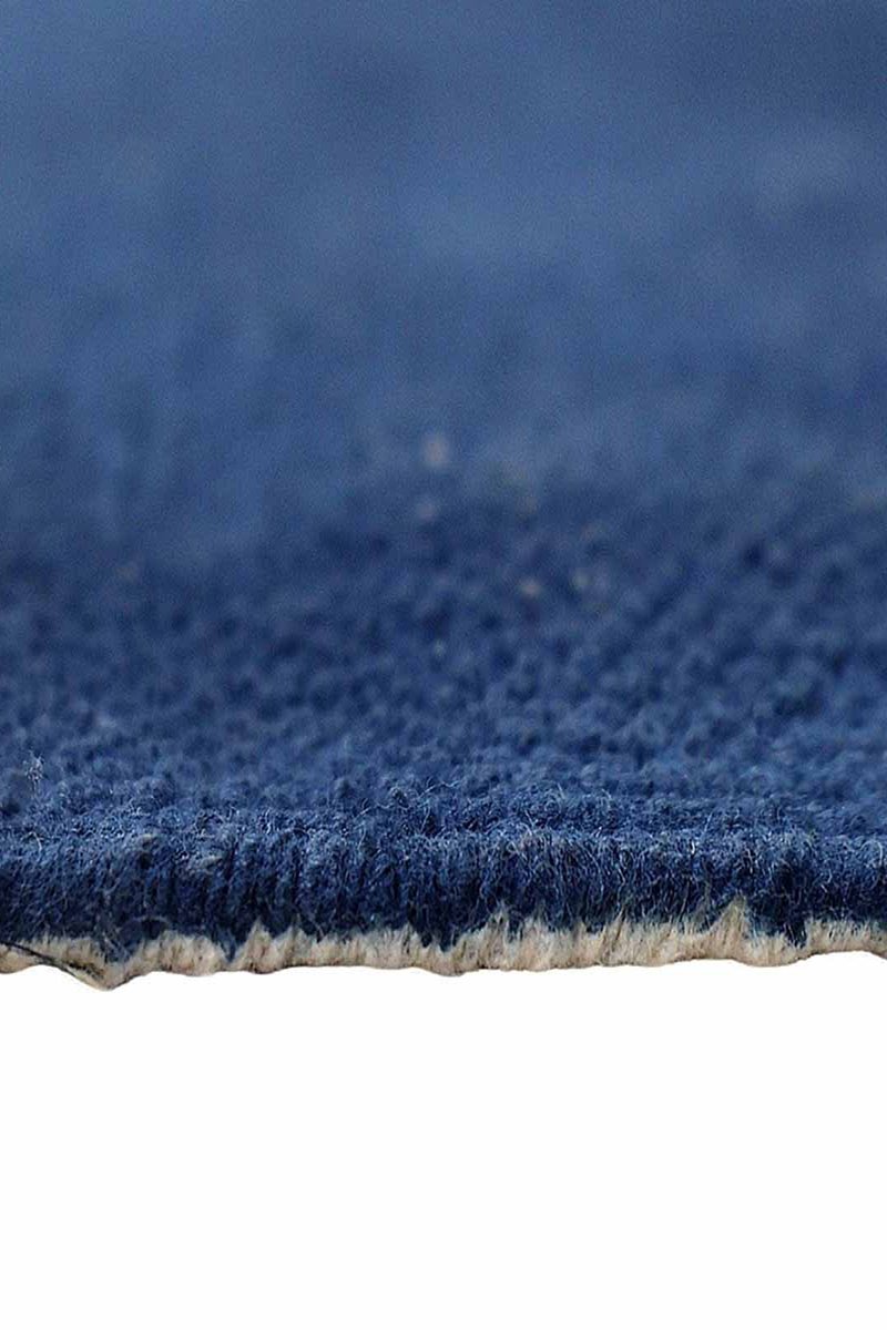 Vibrant Blue Hand Block Printed Rug - Image 5