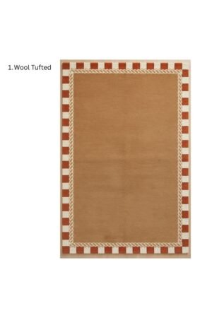 Hand Tufted Brown Wool Rug