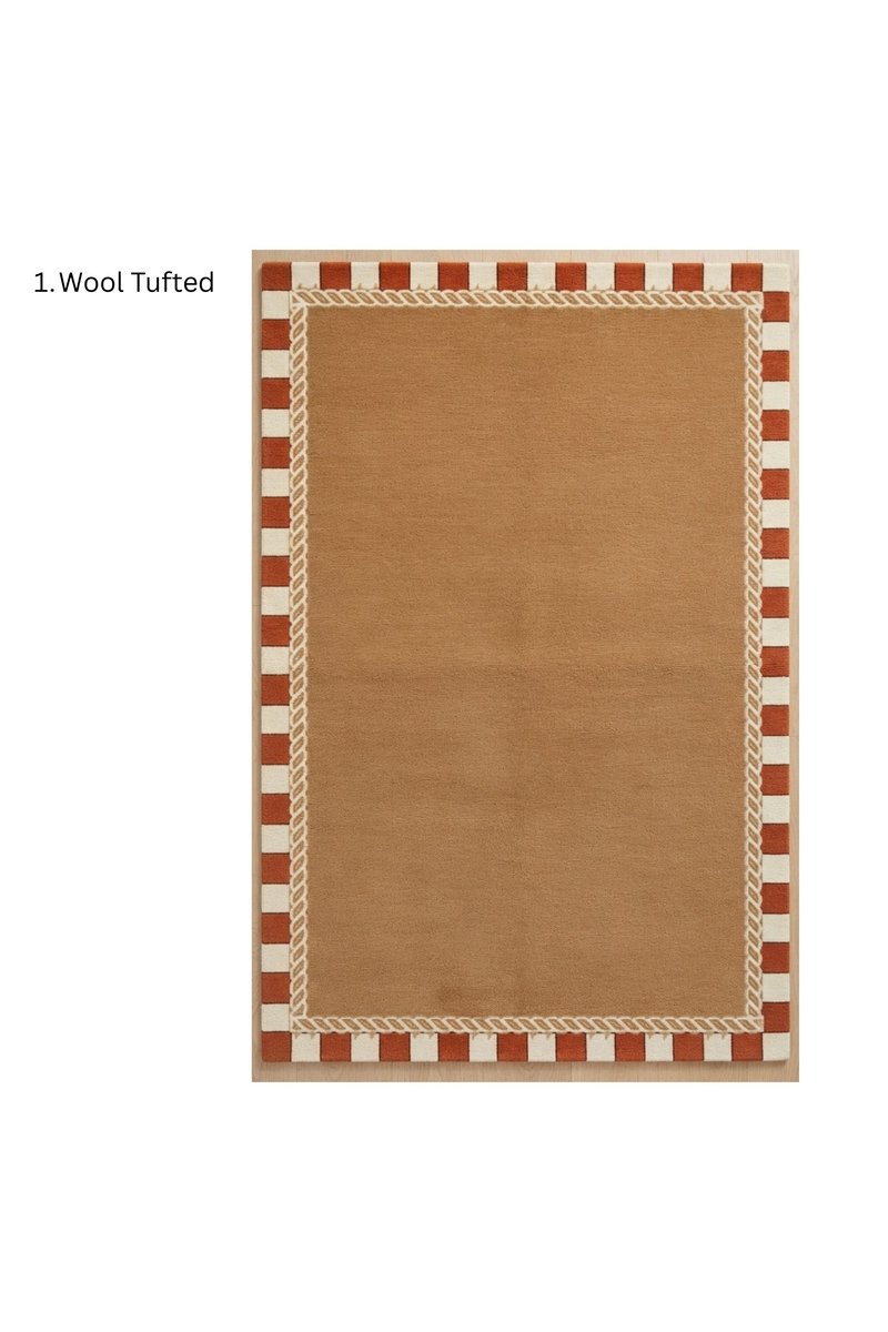 Hand Tufted Brown Wool Rug