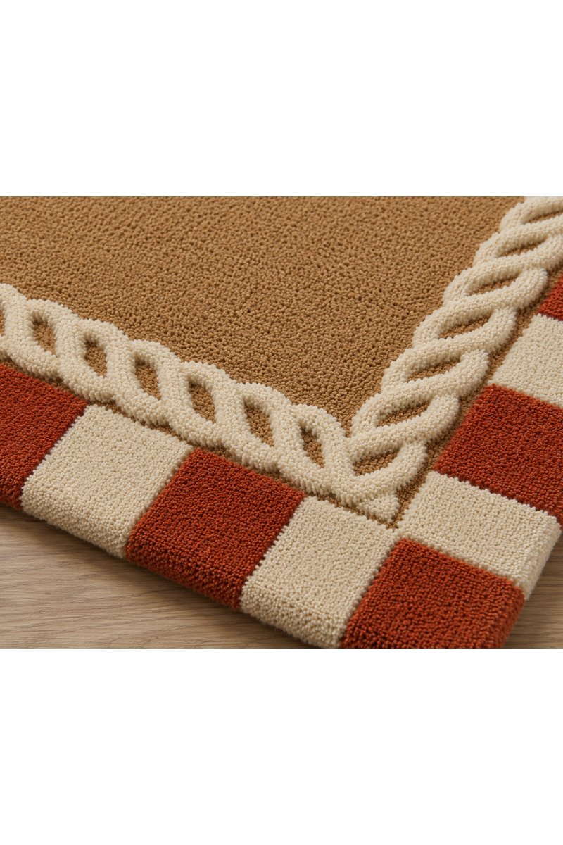 Hand Tufted Brown Wool Rug - Image 2