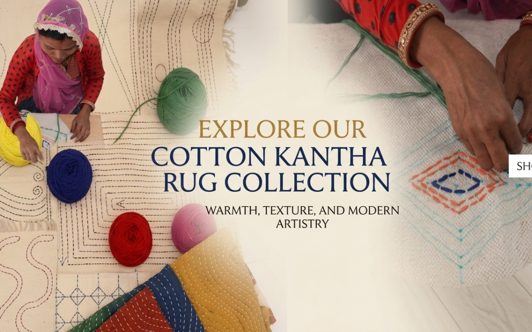 How Cotton Kantha Rugs Are Made: Inside the Traditional Indian Rug Manufacturing Process