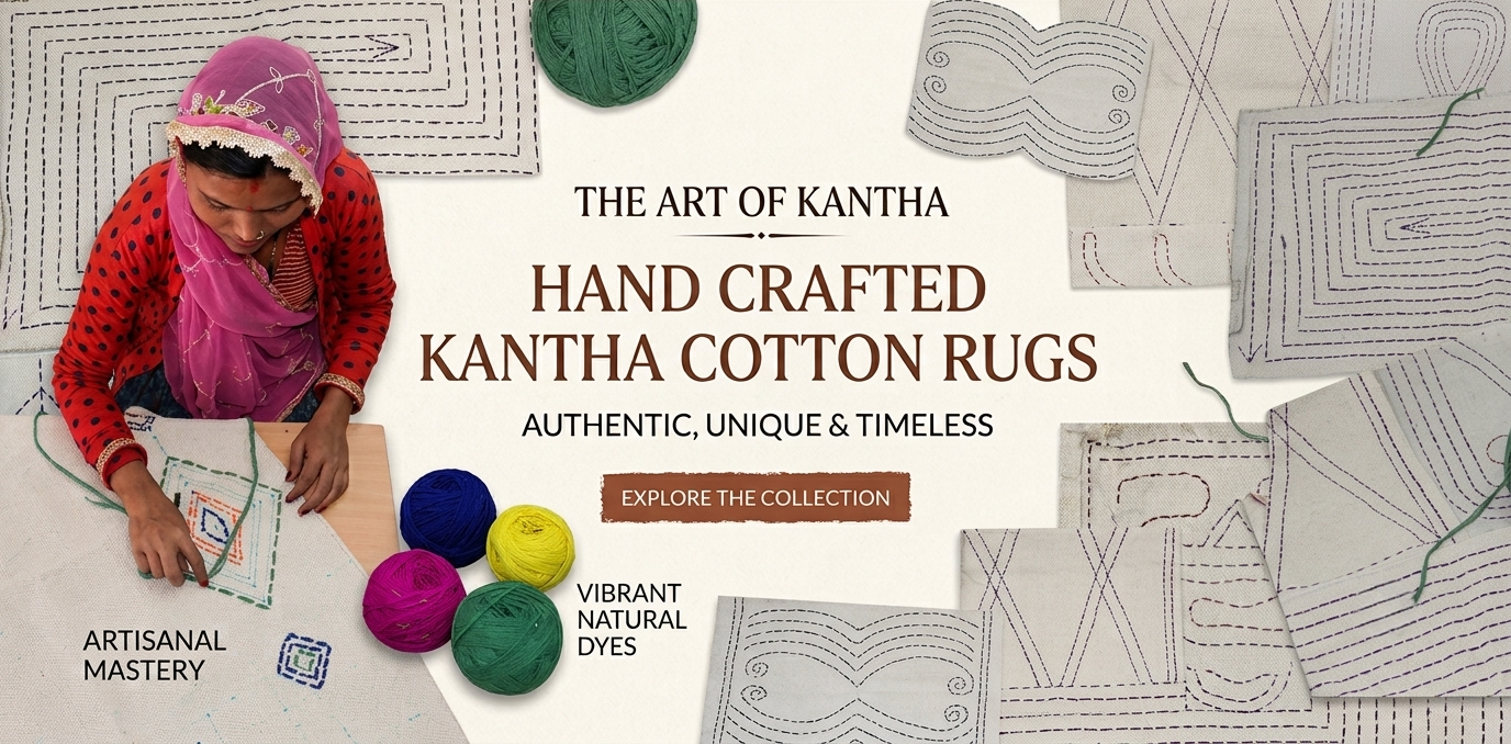 Cotton Kantha Rugs